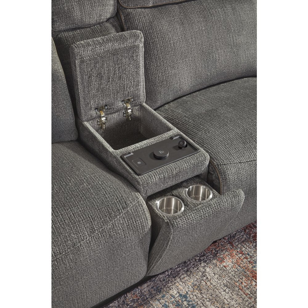 Alpine - Airy Midnight 7 Piece Zero Gravity Power Reclining Sectional
