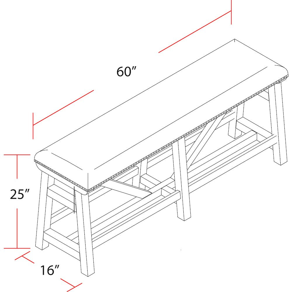 Dining Counter Table with 2 Sling Stools 2 X-Back Stools 1 Bench Buffet, Hutch