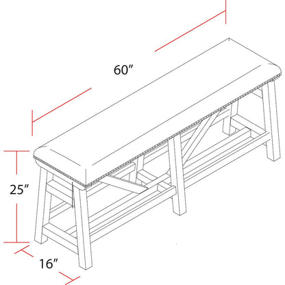 Dining Counter Table with 2 Sling Stools 2 X-Back Stools 1 Bench Buffet, Hutch