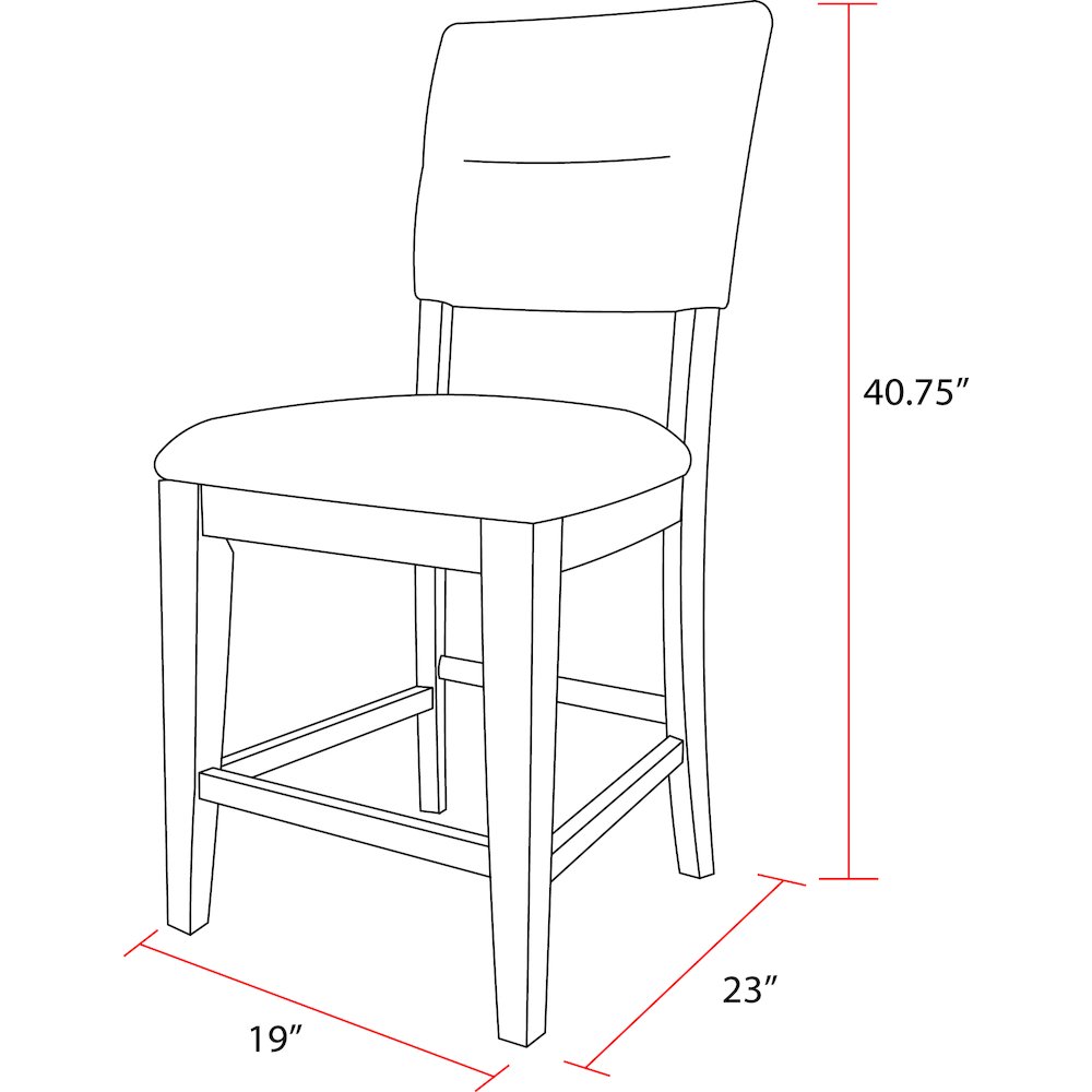 Cedar Fork - Dining 54 in. Square Counter Table with 4 counter stools