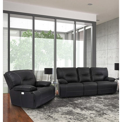 Spartacus - Black Power Reclining Sofa and Recliner
