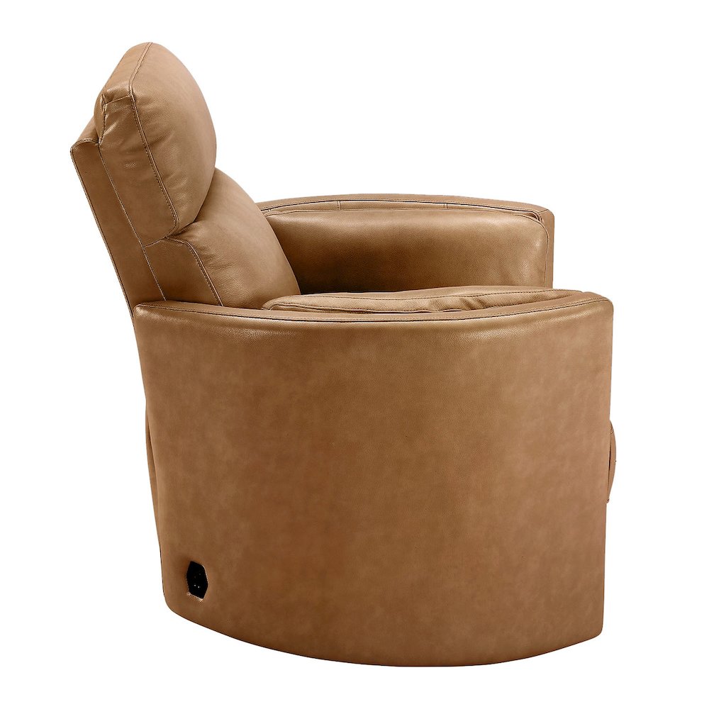 Radius Vintage Caramel Swivel Power Glider Recliner Two Pack
