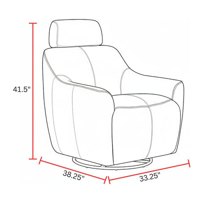 Miles Renaissance Tobacco Swivel Gliding Accent Chair