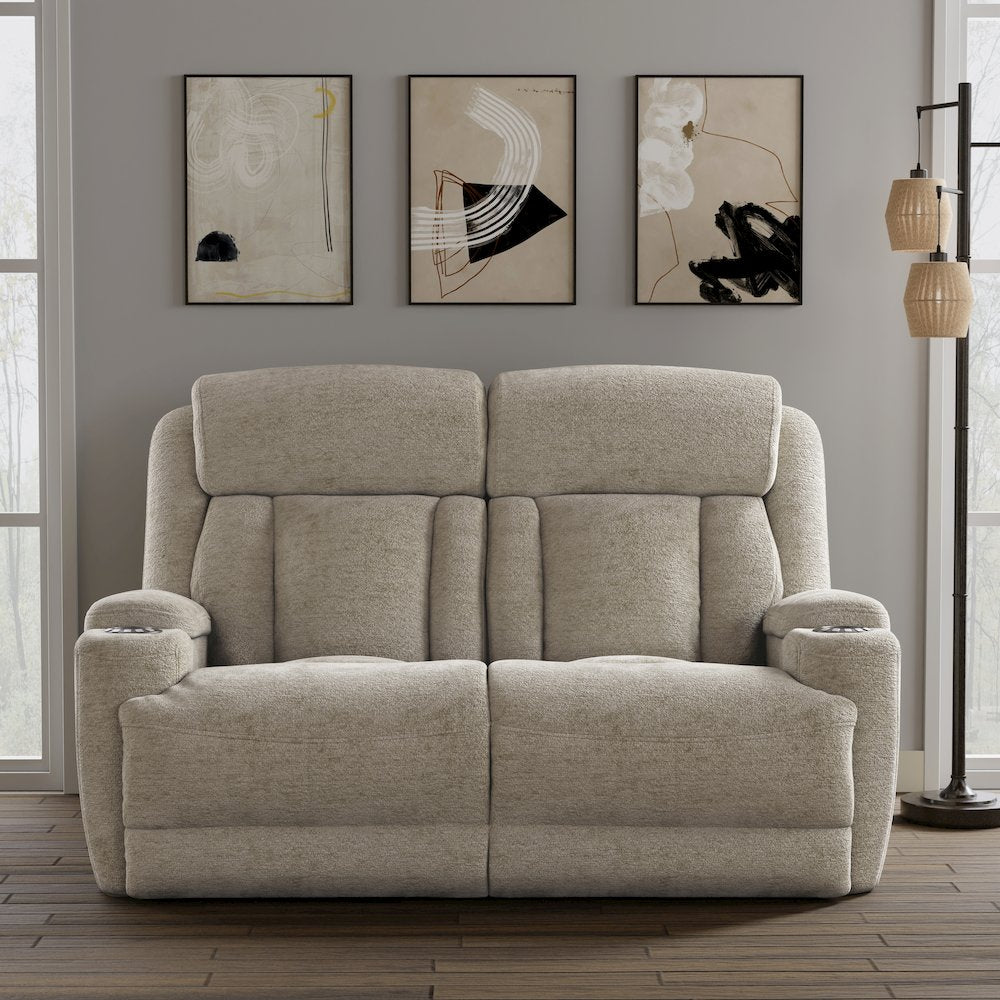 Dalton - Lucky Fawn Power Reclining Sofa Loveseat and Recliner