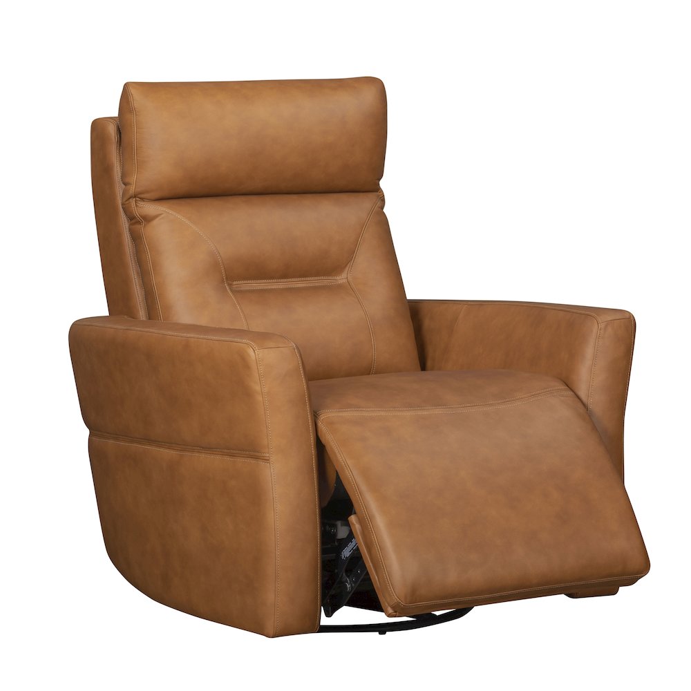 Remmington - Vintage Caramel Power Swivel Glider Recliner P2