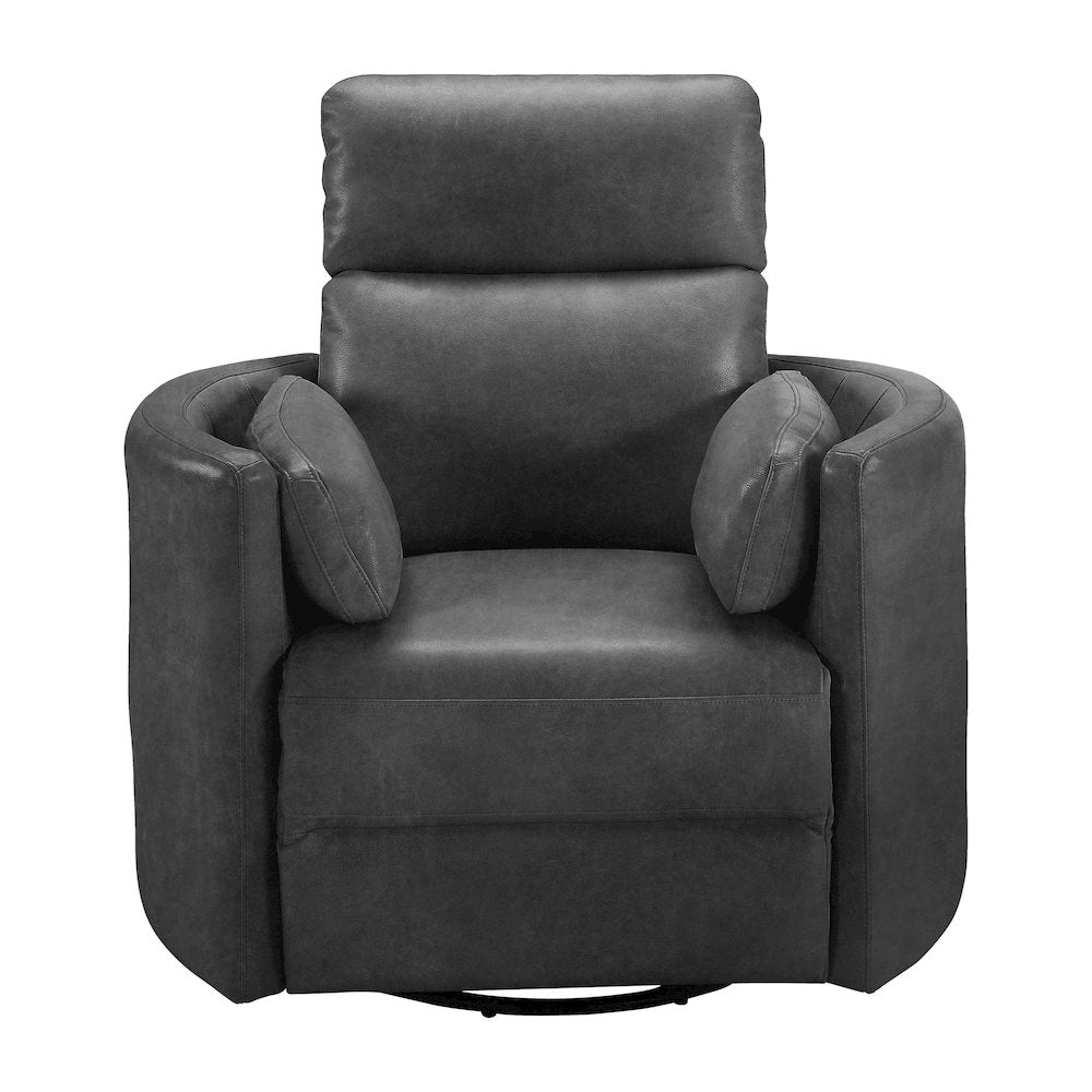 Radius Vintage Slate Swivel Power Glider Recliner Two Pack