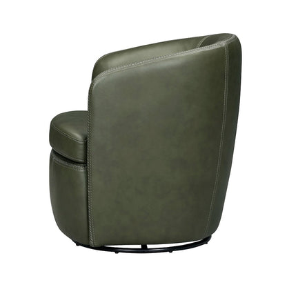 Barolo Lyric Sage 100% Italian Leather Swivel Club Chair