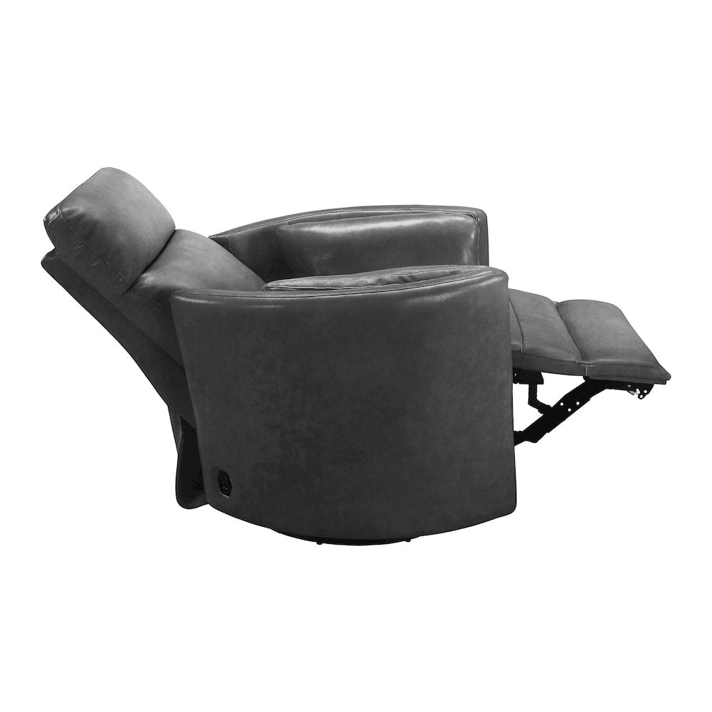 Radius Vintage Slate Swivel Power Glider Recliner Two Pack