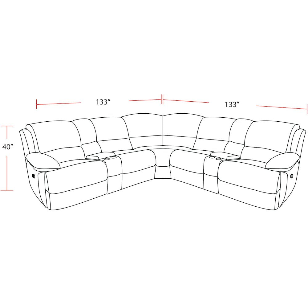 7 Piece Modular Power Reclining Sectional with Power Adjustable Headrests