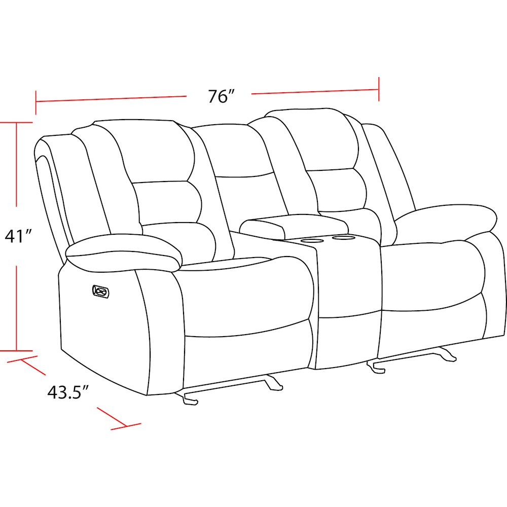 Bolton - Misty Storm Manual Glider Reclining Sofa and Loveseat