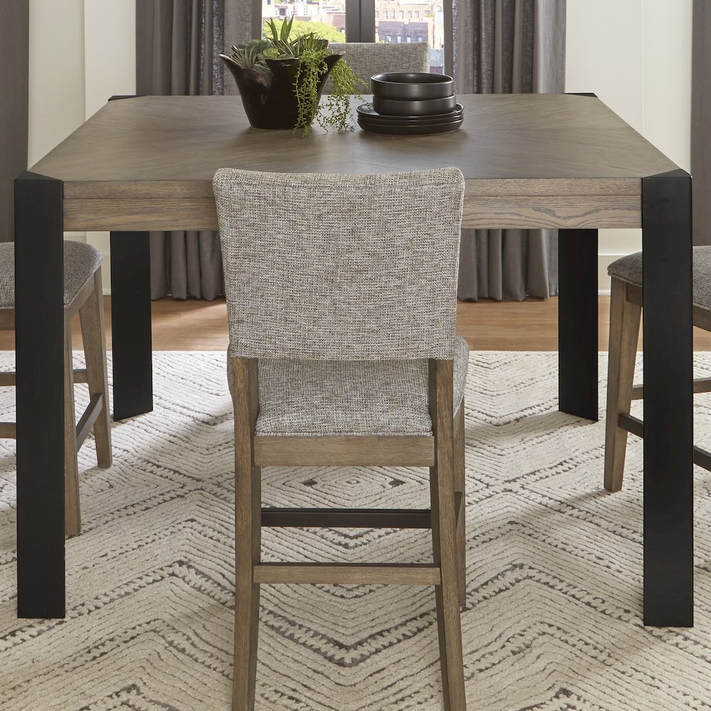 Cedar Fork - Dining 54 in. Square Counter Table with 4 counter stools