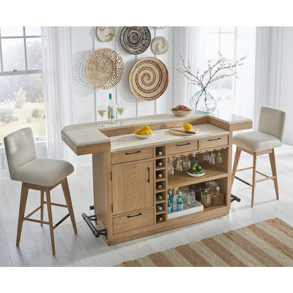 Dining 78 In. Bar with Stone Top