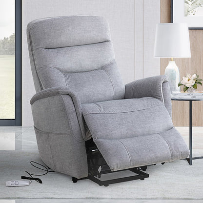 Gemini - Capri Silver Power Lift Recliner with Articulating Headrest
