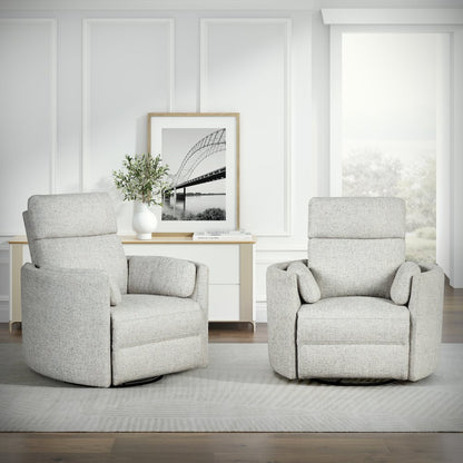 Radius - Natural Beauty Quartz Power Swivel Glider Recliner Two Pack