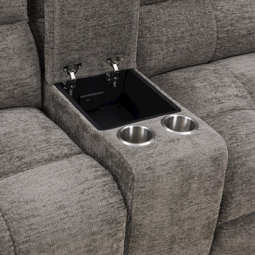 Buster Cabot Stone Manual Reclining Sofa Loveseat and Recliner
