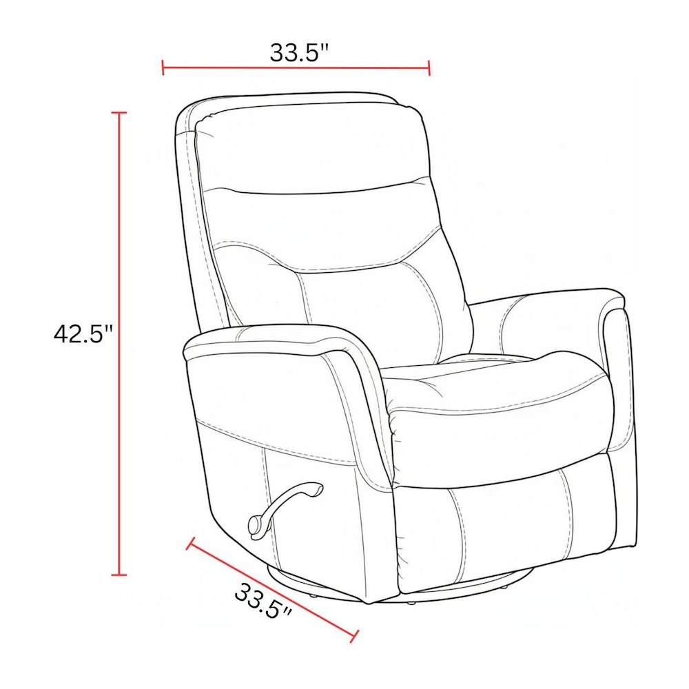 Gemini Snazzy Olive Manual Swivel Glider Recliner