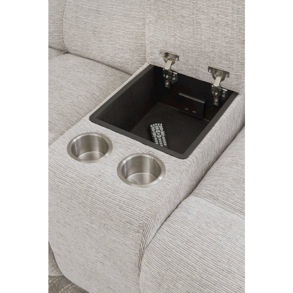 Buster - Opal Taupe Manual Reclining Sofa and Loveseat
