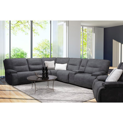 6 Piece Modular Power Reclining Sectional with Power Adjustable Headrests