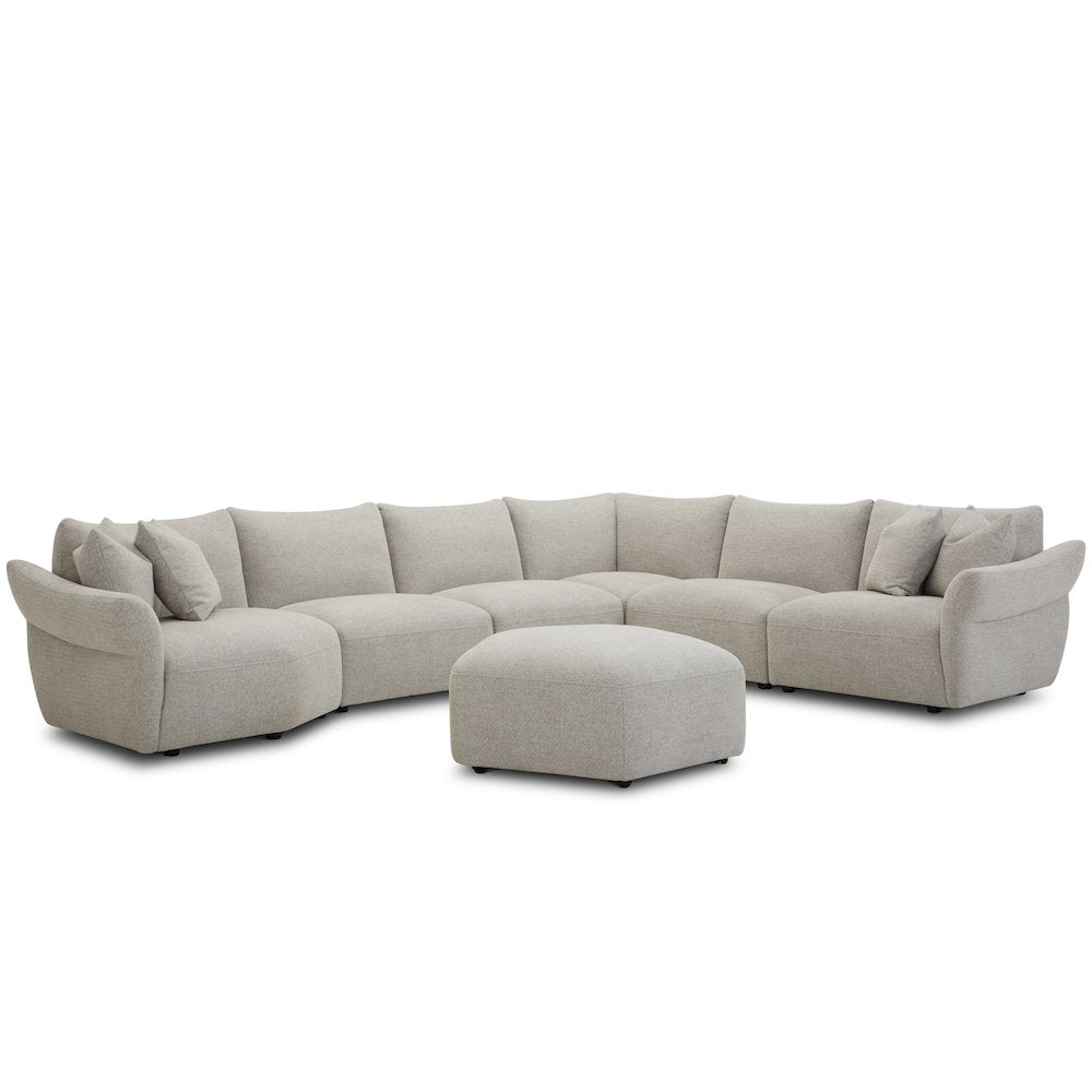 Playful - Canes Cobblestone 6 Piece Modular Sectional