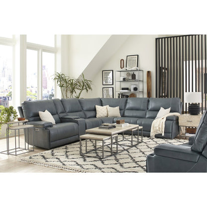 Verona Azure - Powered By Freemotion 6 Piece Modular Power Reclining Sectional