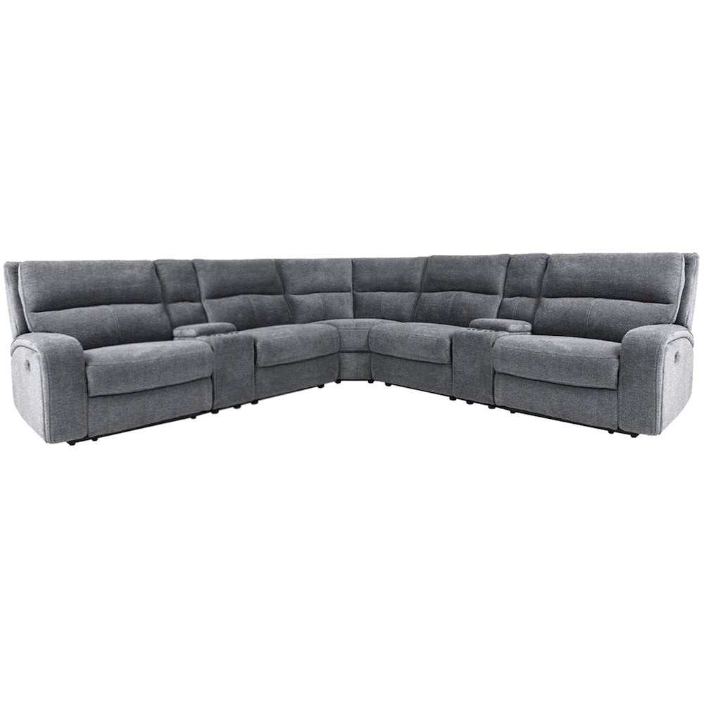 Polaris - Bizmark Grey 7 Piece Modular Power Reclining Sectional