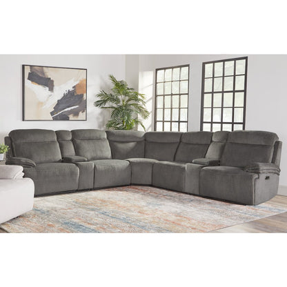 Alpine - Airy Midnight 7 Piece Zero Gravity Power Reclining Sectional