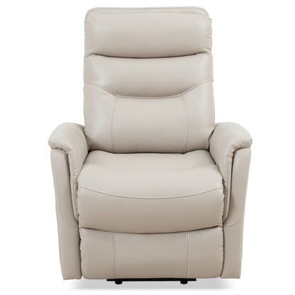 Gemini - Softy Ivory Power Lift Recliner with Articulating Headrest