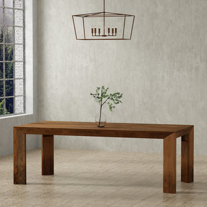 Downtown Dining 86 In. Rectangular Dining Table With 4 Upholstered Chairs