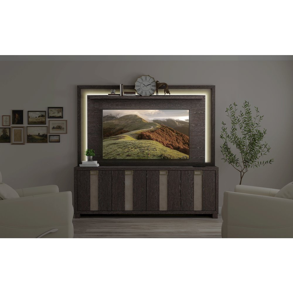 Ascent 90 in. TV Console with Hutch and Back Panel