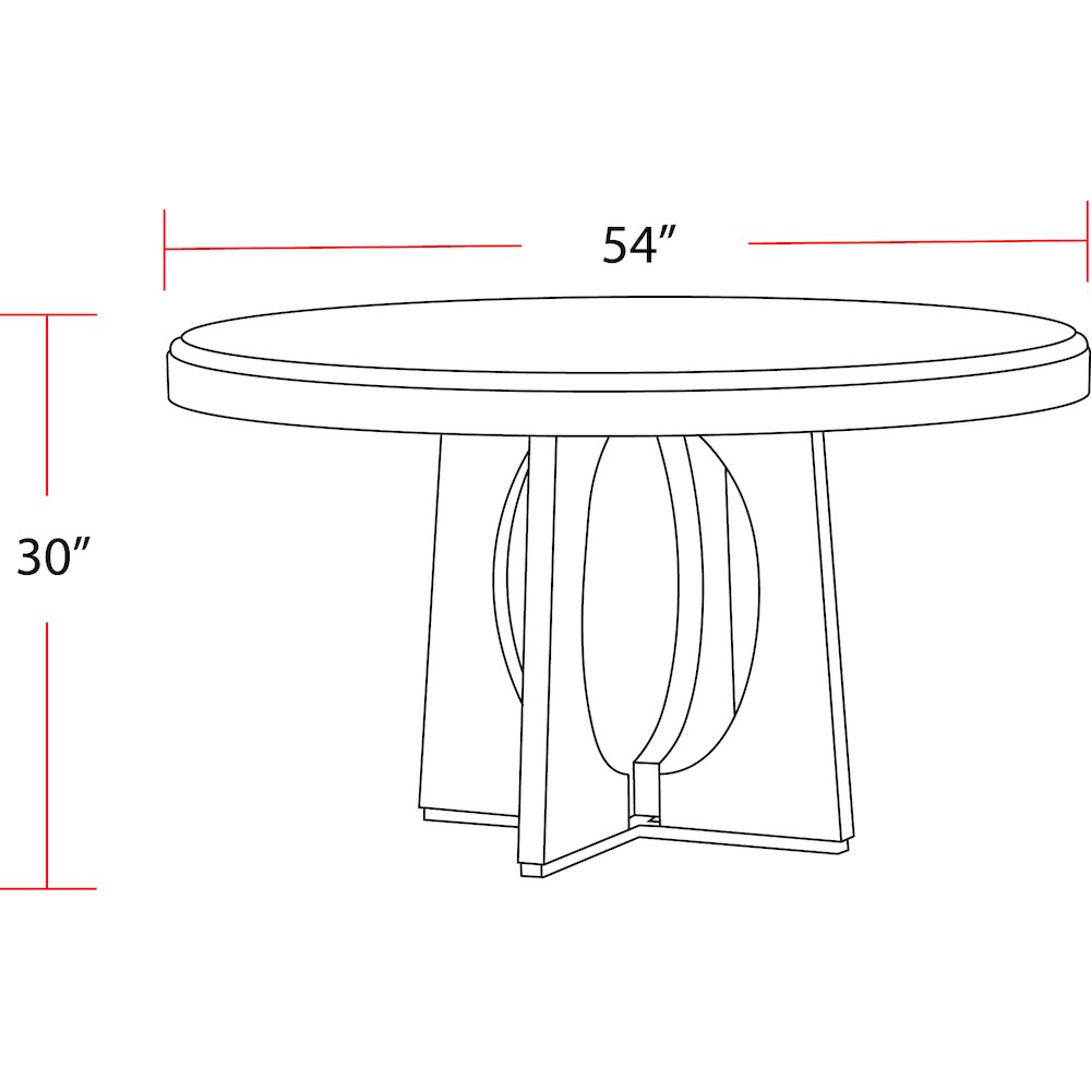 Dining 54 In. Round Table with 4 Ladderback Chairs