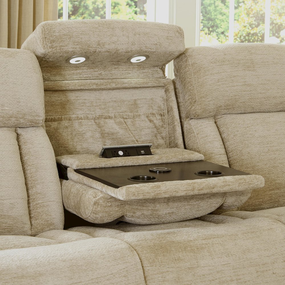 Dalton - Lucky Fawn Power Reclining Sofa and Two Recliners