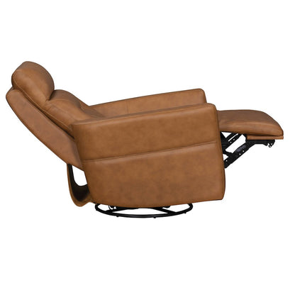 Remmington - Vintage Caramel Power Swivel Glider Recliner P2