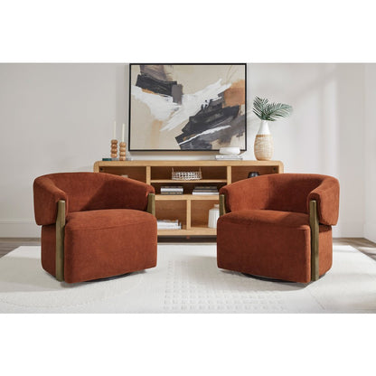 Finley - Island Rust Swivel Accent Chair Two Pack