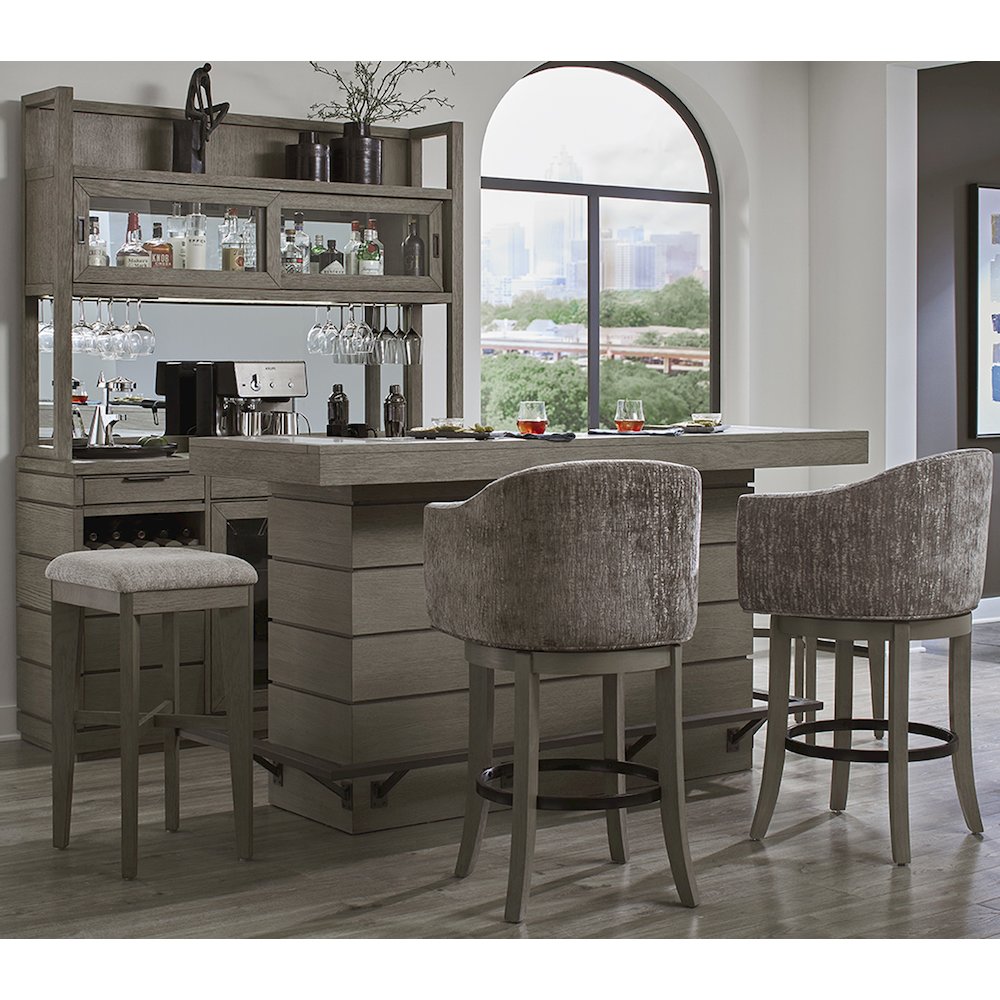 Pure Modern Dining Upholstered Swivel Barstool