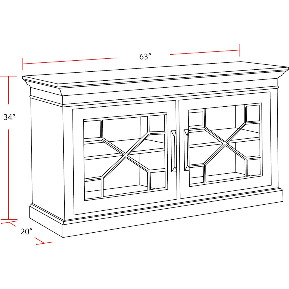 Parker House Sundance - Sandstone 63 In.Tv Console