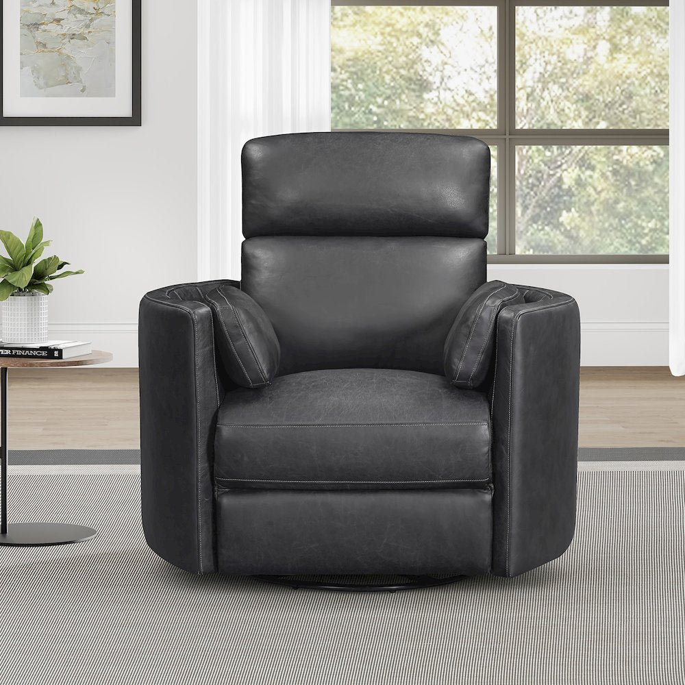 Radius Vintage Slate Swivel Power Glider Recliner Two Pack