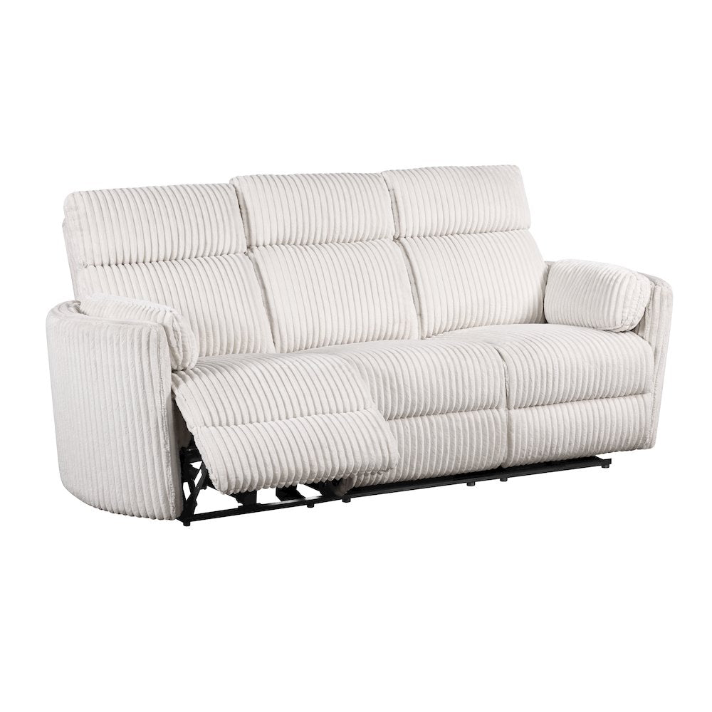 Radius - Mega Ivory Power Reclining Sofa and Two Recliners