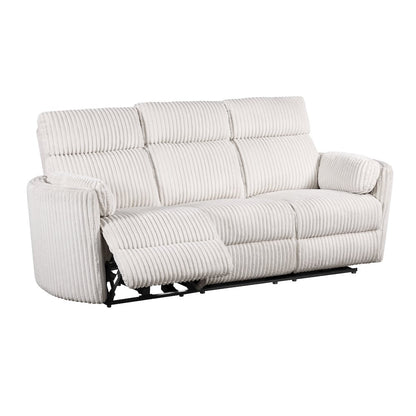 Radius - Mega Ivory Power Reclining Sofa and Two Recliners