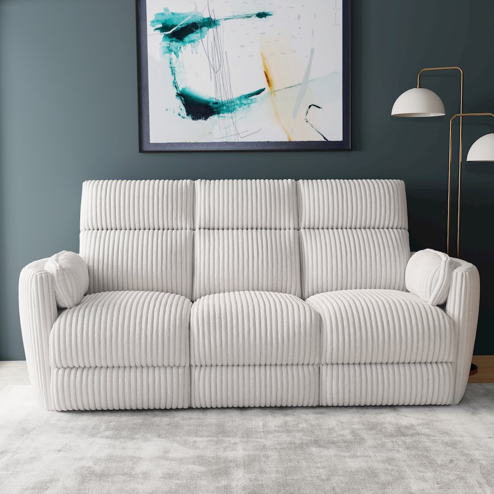 Radius - Mega Ivory Power Reclining Sofa and Two Recliners