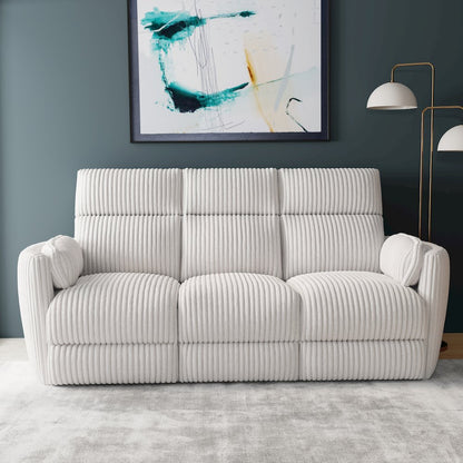 Radius - Mega Ivory Power Reclining Sofa and Two Recliners