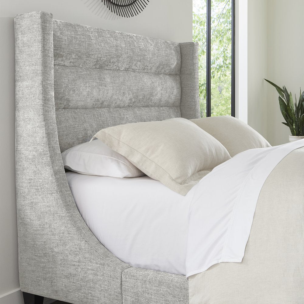 Jacob - Luxe Light Grey King Bed