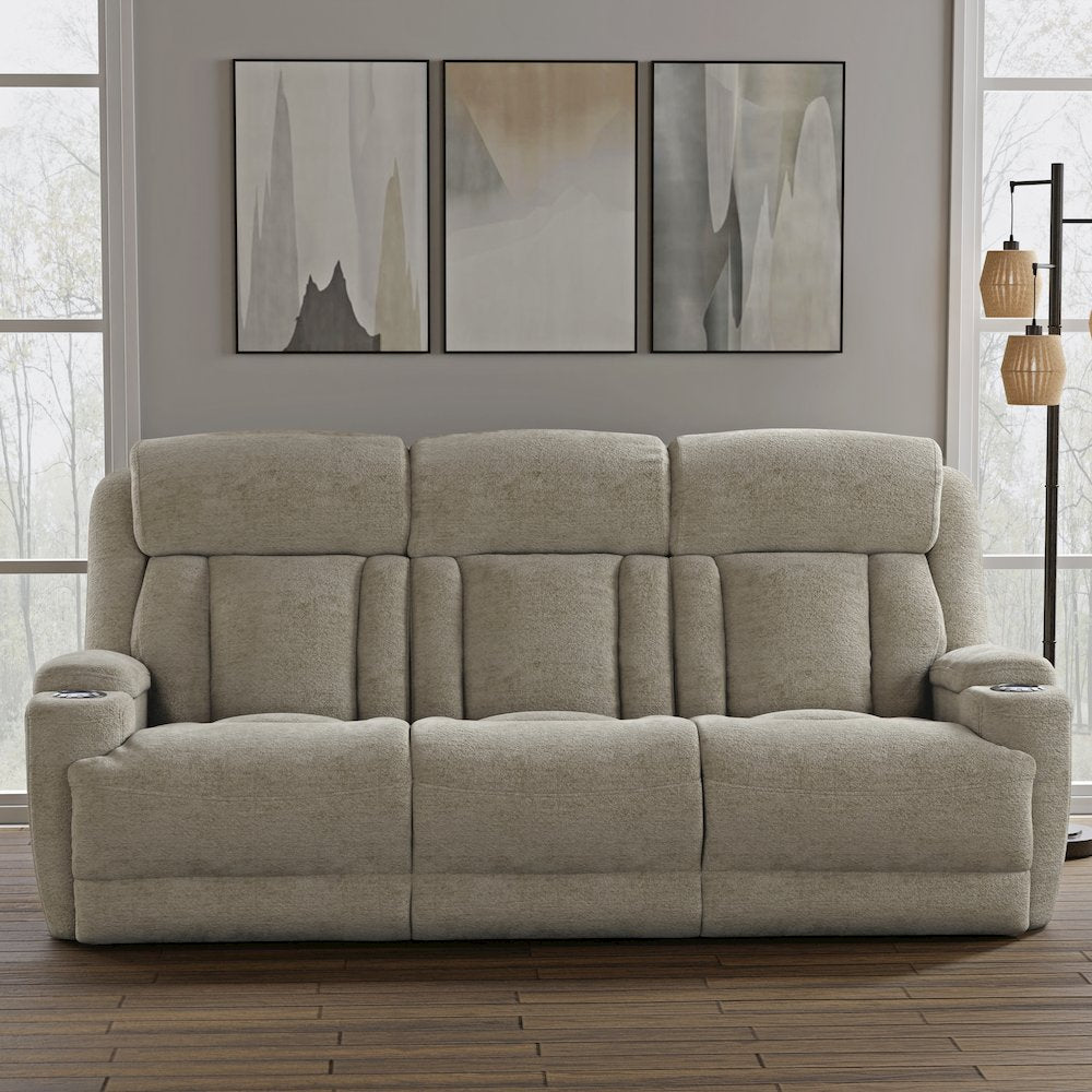 Dalton - Lucky Fawn Power Reclining Sofa and Two Recliners