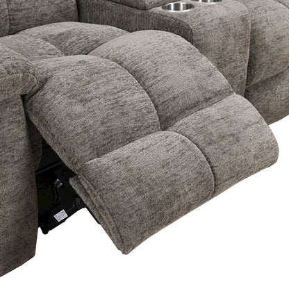 Buster Cabot Stone Manual Reclining Sofa Loveseat and Recliner