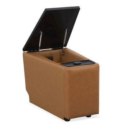 Phoenix Autumn Caramel Zero Gravity Power 3 Seat Home Theater Seating with 2