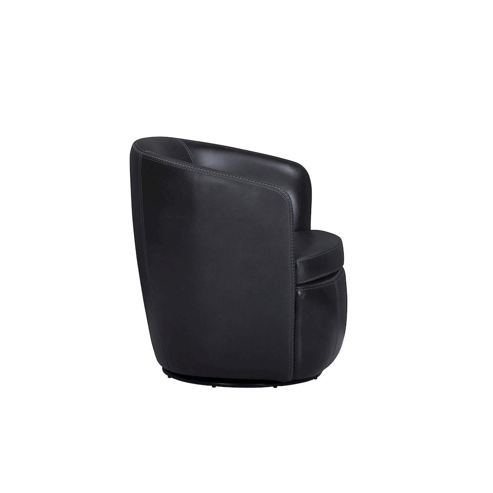 Barolo - Vintage Onyx 100% Italian Leather Swivel Club Chair