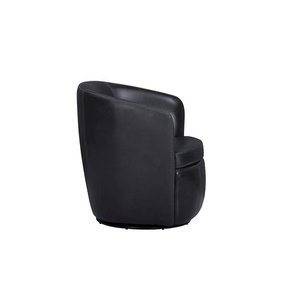 Barolo - Vintage Onyx 100% Italian Leather Swivel Club Chair
