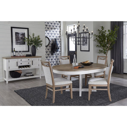Modern Dining 48 In. Round Extendable Dining Table