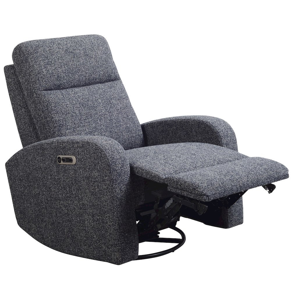 Thriller - Natural Beauty Denim Power Swivel Glider Recliner