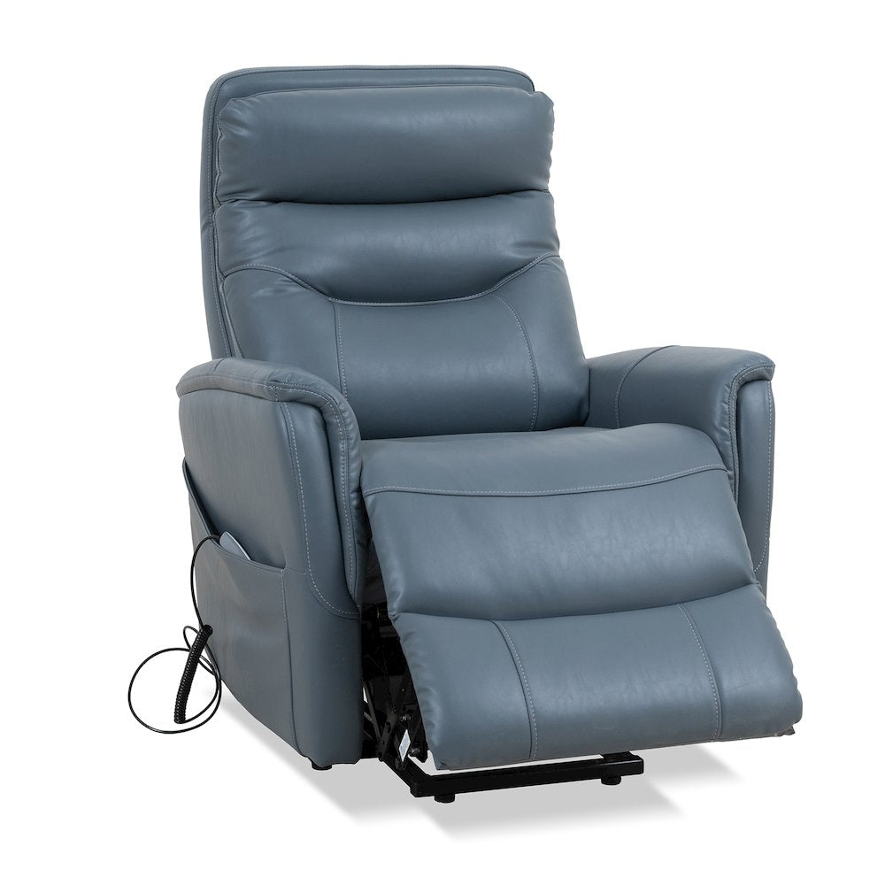 Gemini - Softy Azure Power Lift Recliner with Articulating Headrest