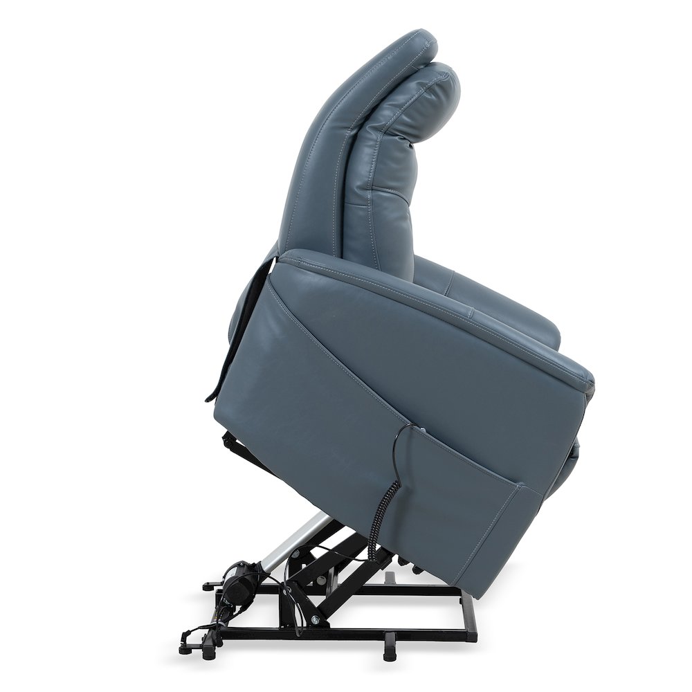 Gemini - Softy Azure Power Lift Recliner with Articulating Headrest